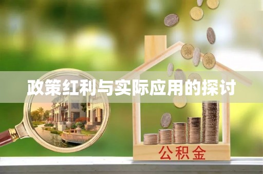 郧阳政策红利与实际应用的探讨